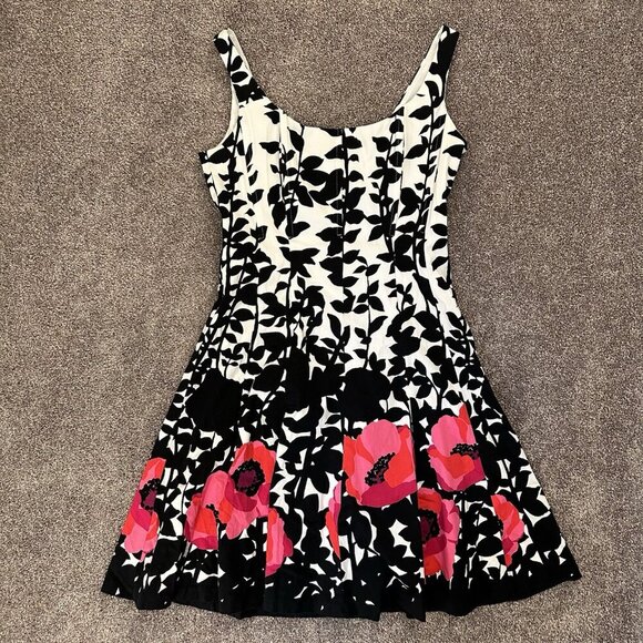 Jones Studio Women's Dress Size 6 Floral Sleeveless A-Line Knee Length Back Zip - Picture 3 of 15